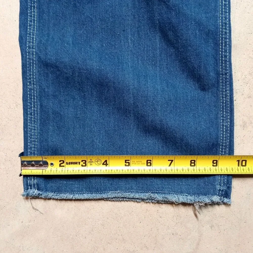 *READ* Vintage WASHINGTON DEE CEE Sanforized Denim Overalls Bib Jeans 28x30